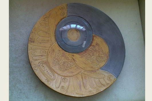 Kelebek desenli tabak Ø440mm